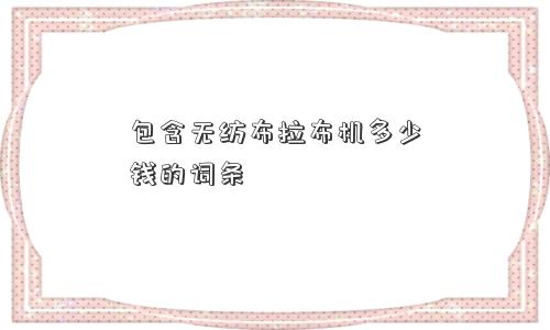 包含无纺布拉布机多少钱的词条
