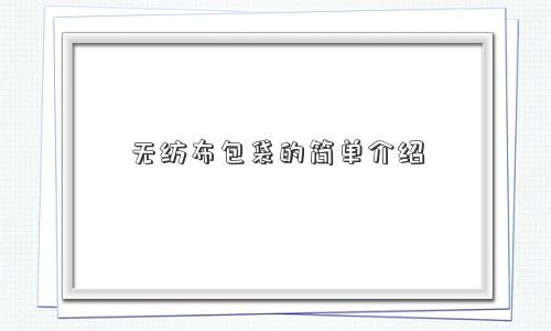 无纺布包袋的简单介绍
