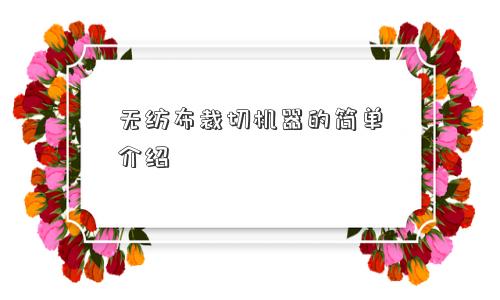 无纺布裁切机器的简单介绍