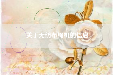 关于无纺布绳机的信息